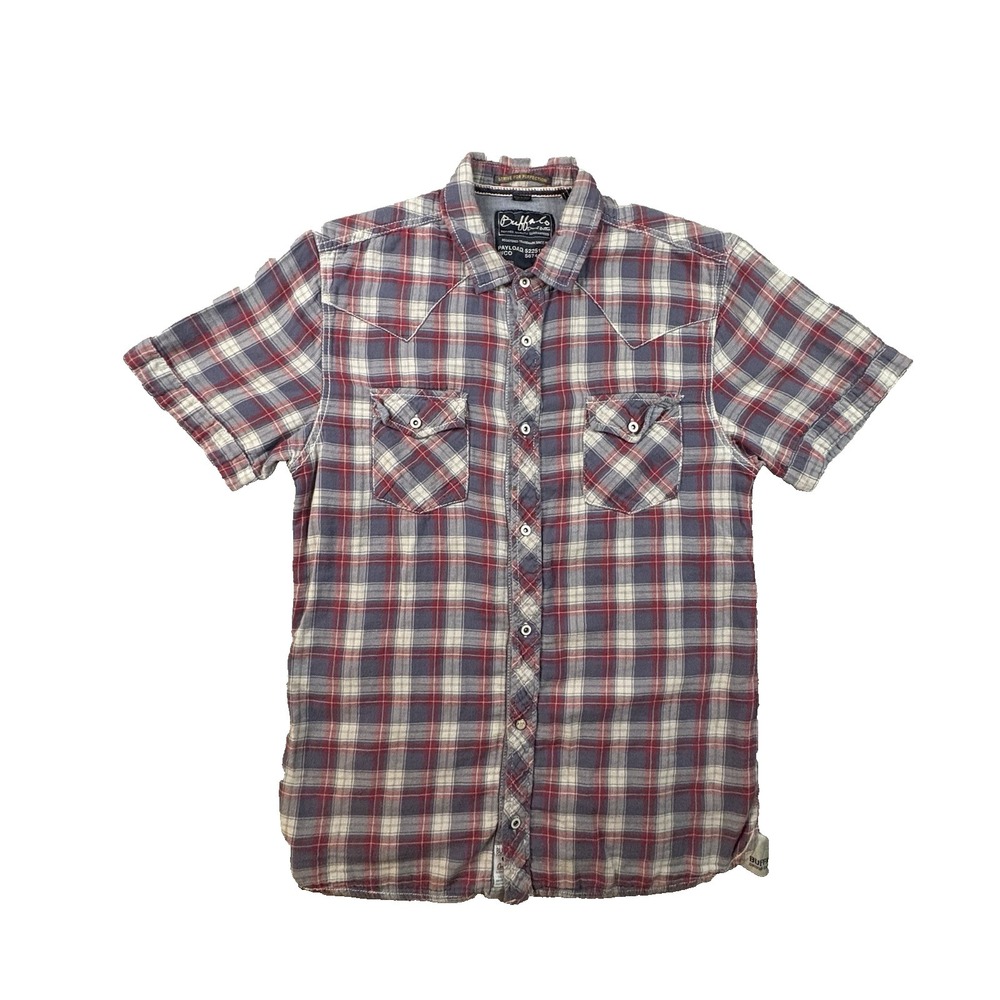 Buffalo David Bitton Men's L (Fits like M) Multicolor SS Plaid SEE DESCRIPTION - Picture 1 of 16